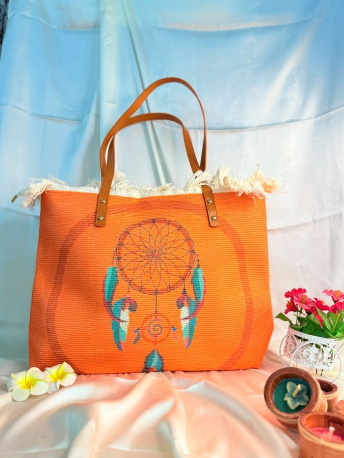 Handcrafted tote detail